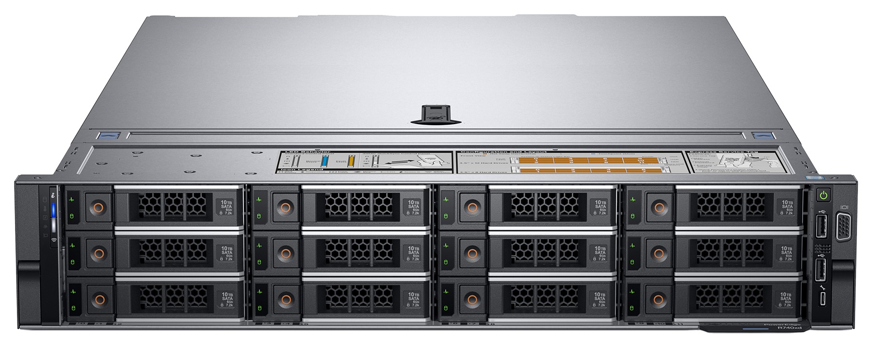 Dell PowerEdge R740 - Base - rack-mountable - no CPU - 0 GB - no HDD