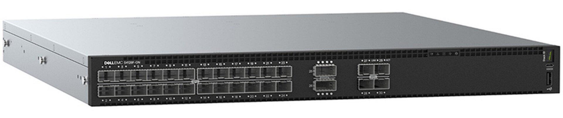 Dell PowerSwitch S4128F-ON Switch with Power Supply Unit to IO Panel Airflow and OS10 Software