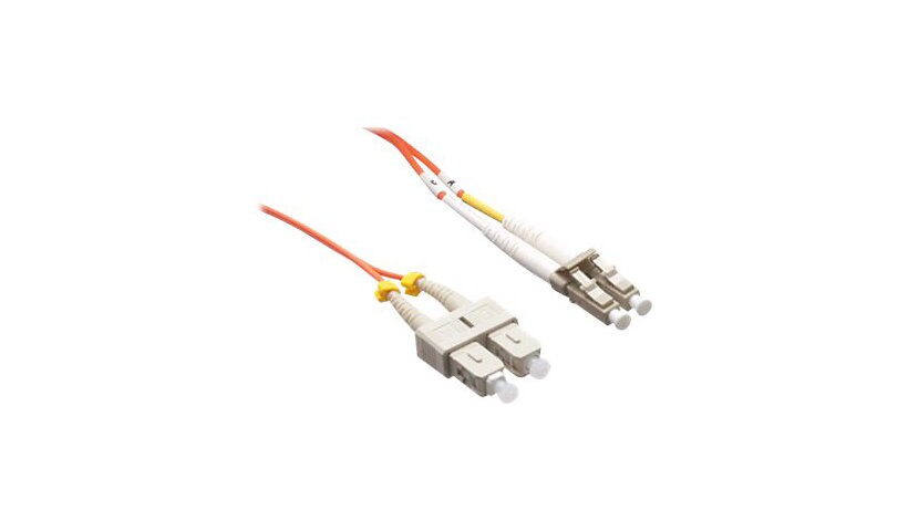 Axiom LC-SC Multimode Duplex OM2 50/125 Fiber Optic Cable - 80m - Orange - network cable - 80 m - orange