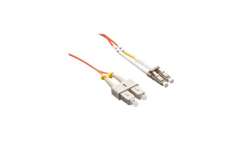 Axiom LC-SC Multimode Duplex OM1 62.5/125 Fiber Optic Cable - 12m - Orange - network cable - 12 m - orange