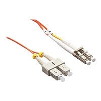 Axiom LC-SC Multimode Duplex OM1 62.5/125 Fiber Optic Cable - 15m - Orange - network cable - 15 m - orange