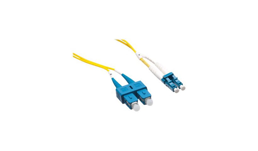 Axiom LC-SC Singlemode Duplex OS2 9/125 Fiber Optic Cable - 12m - Yellow - network cable - 12 m - yellow