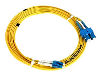 Axiom LC-SC Singlemode Duplex OS2 9/125 Fiber Optic Cable - 3m - Yellow - network cable - 3 m