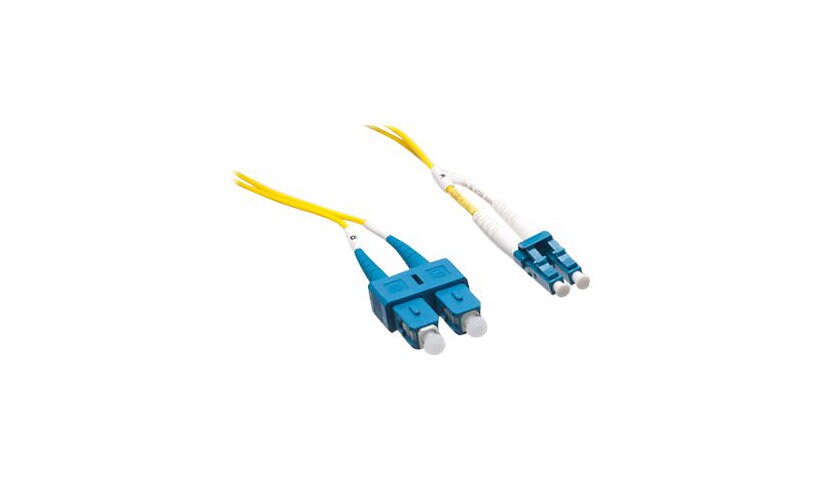 Axiom LC-SC Singlemode Duplex OS2 9/125 Fiber Optic Cable - 60m - Yellow - network cable - 60 m - yellow