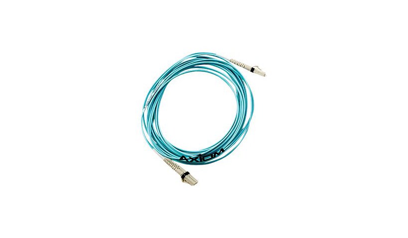 Axiom LC-SC Multimode Duplex OM3 50/125 Fiber Optic Cable - 5m - Aqua - network cable - 5 m