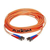 Axiom LC-ST Multimode Duplex OM2 50/125 Fiber Optic Cable - 1m - Orange - network cable - 1 m