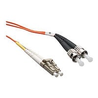 Axiom LC-ST Multimode Duplex OM2 50/125 Fiber Optic Cable - 15m - Orange - network cable - 15 m - orange
