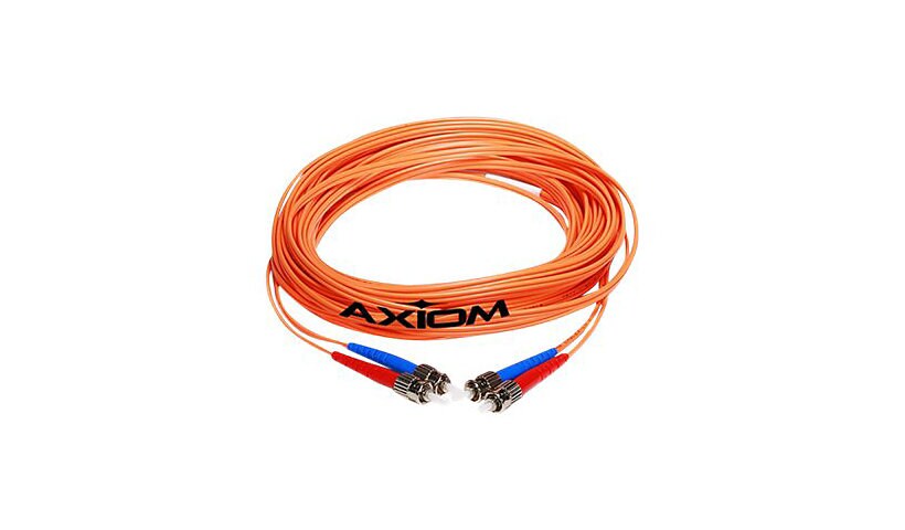 Axiom LC-ST Multimode Duplex OM2 50/125 Fiber Optic Cable - 3m - Orange - network cable - 3 m