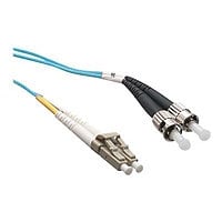 Axiom LC-ST Multimode Duplex OM4 50/125 Fiber Optic Cable - 30m - Aqua - patch cable - 30 m - aqua