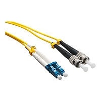 Axiom LC-ST Singlemode Duplex OS2 9/125 Fiber Optic Cable - 0.5M - Yellow - network cable - 0.5 m - yellow