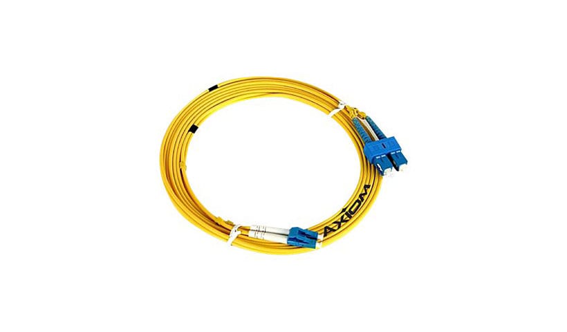 Axiom LC-ST Singlemode Duplex OS2 9/125 Fiber Optic Cable - 3m - Yellow - network cable - 3 m