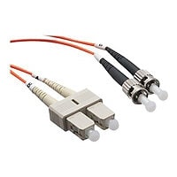 Axiom SC-ST Multimode Duplex OM1 62.5/125 Fiber Optic Cable - 15m - Orange