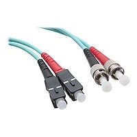 Axiom SC-ST Multimode Duplex OM3 50/125 Fiber Optic Cable - 10m - Aqua - network cable - 10 m - aqua