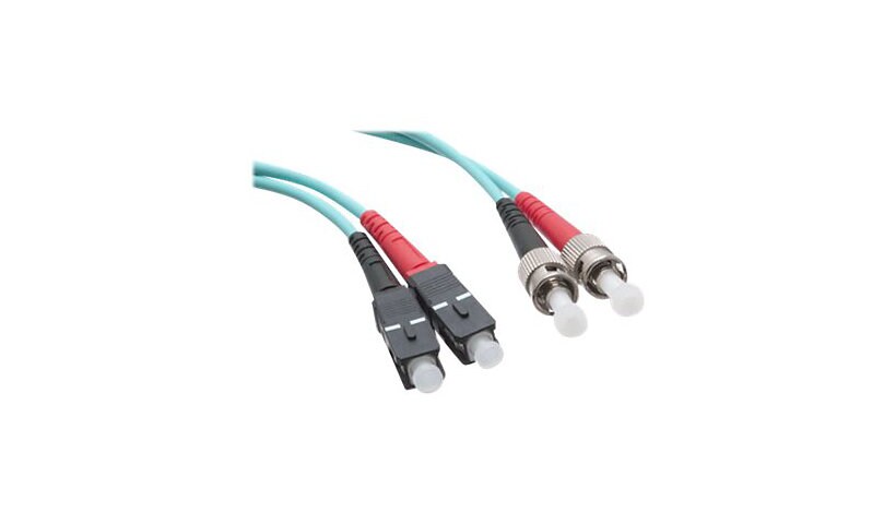 Axiom SC-ST Multimode Duplex OM3 50/125 Fiber Optic Cable - 12m - Aqua - network cable - 12 m - aqua