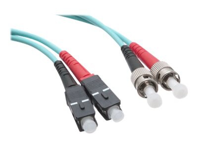 Axiom SC-ST Multimode Duplex OM3 50/125 Fiber Optic Cable - 20m - Aqua - ne