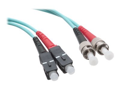 Axiom SC-ST Multimode Duplex OM3 50/125 Fiber Optic Cable - 6m - Aqua - network cable - 6 m - aqua