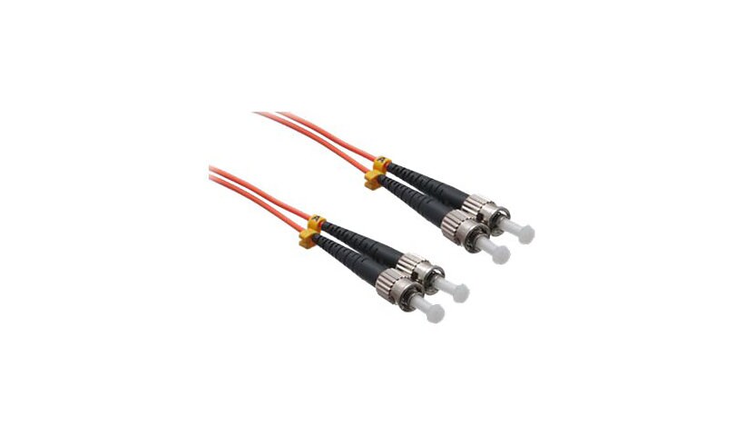 Axiom ST-ST Multimode Duplex OM2 50/125 Fiber Optic Cable - 1m - Orange - network cable - 1 m