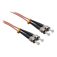 Axiom ST-ST Multimode Duplex OM2 50/125 Fiber Optic Cable - 1m - Orange - network cable - 1 m
