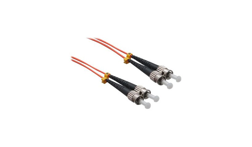 Axiom ST-ST Multimode Duplex OM2 50/125 Fiber Optic Cable - 6m - Orange - network cable - 6 m - orange