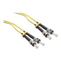 Axiom ST-ST Singlemode Duplex OS2 9/125 Fiber Optic Cable - 20m - Yellow -