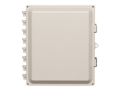 AccelTex 12x10x6 Polycarbonate Enclosure With Solid Door, Latch Lock &amp; Cord Grip - network device enclosure