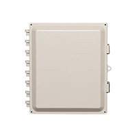 AccelTex 12"x10"x6" Solid Door Lock Polycarbonate Enclosure - Light Grey