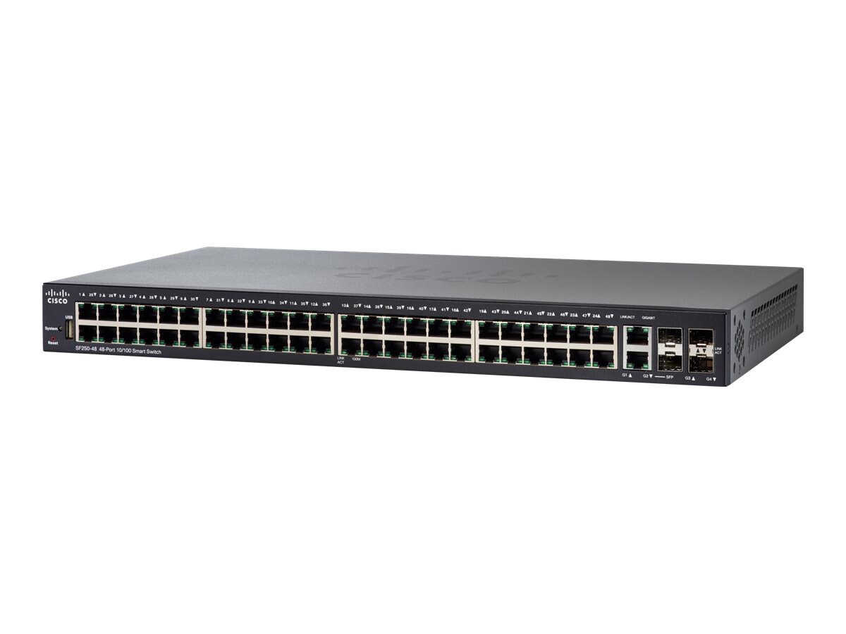 Cisco 250 Series SF250-48 - switch - 48 ports - smart - rack-mountable