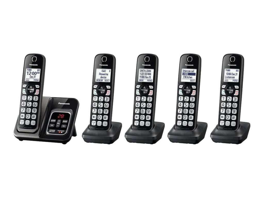 Panasonic KX-TGD535 - cordless phone - answering system with caller ID/call
