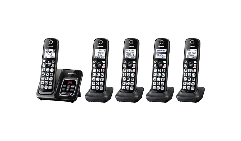 Panasonic KX-TGD535 - cordless phone - answering system with caller ID/call