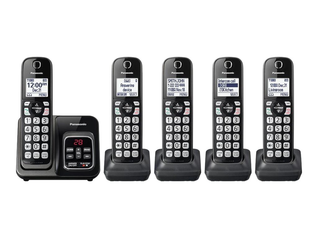 Thumbnail 2 of 2 for Panasonic KX-TGD535 - cordless phone - answering system with caller ID/call