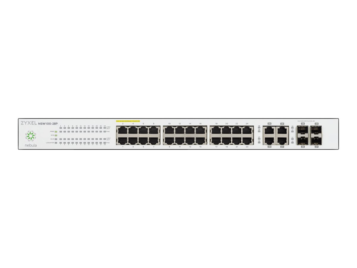 Zyxel 24-Port 4x10GbE SFP+ Nebula Cloud Managed PoE Switch