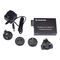 Black Box Fiber Media Converter Singlemode 1310nm SC, 100Base-FX to 10/100