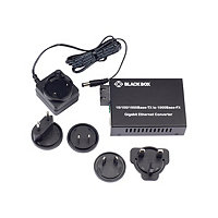 Black Box Fiber Gigabit Media Converter Multimode 850nm SC, 10/100/1000