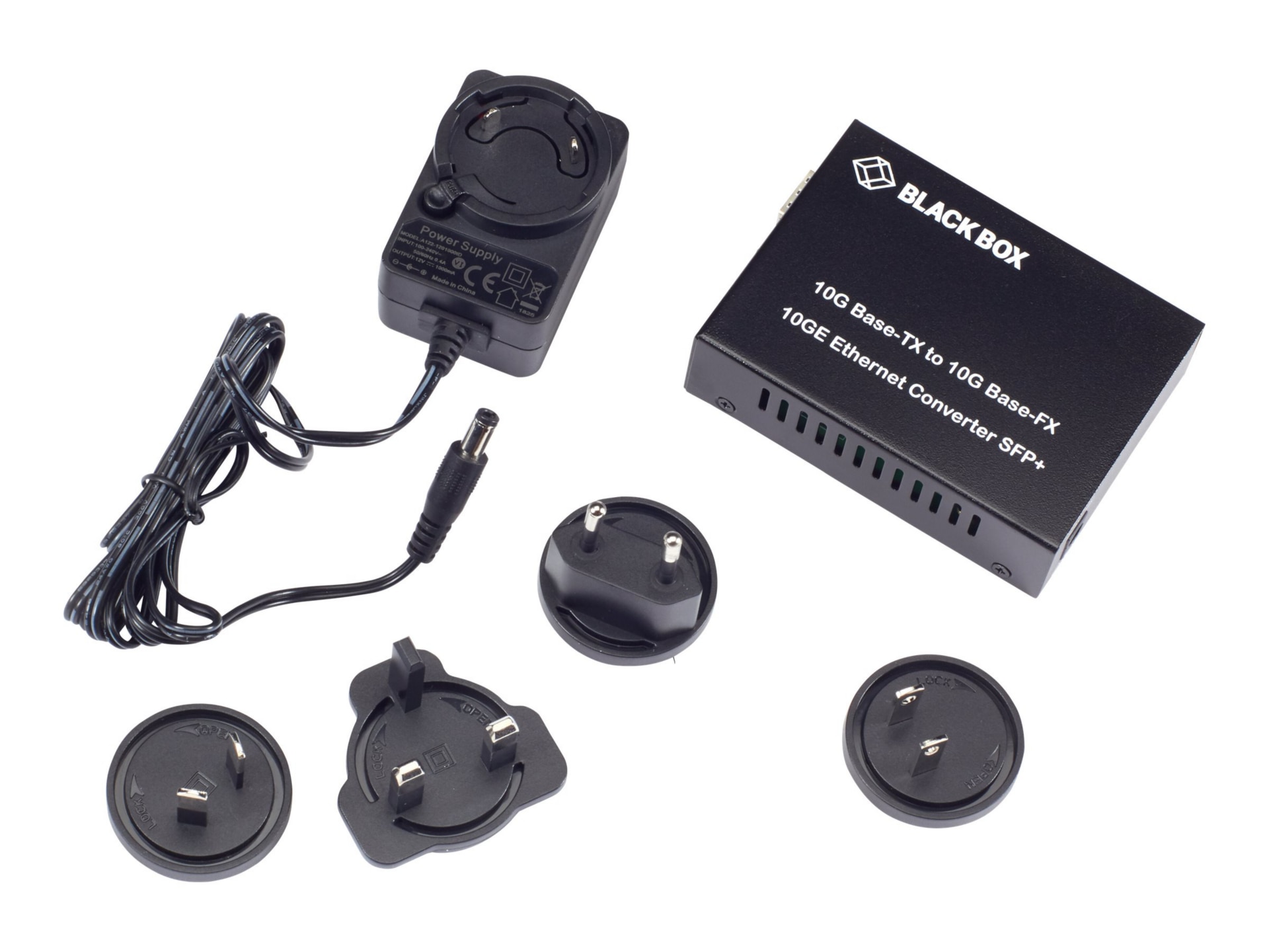 Thumbnail 3 of 5 for Black Box Pure Networking Copper to Fiber Media Converter 10GBASE-T to 10G SFP+ - fiber media converter - 10GbE