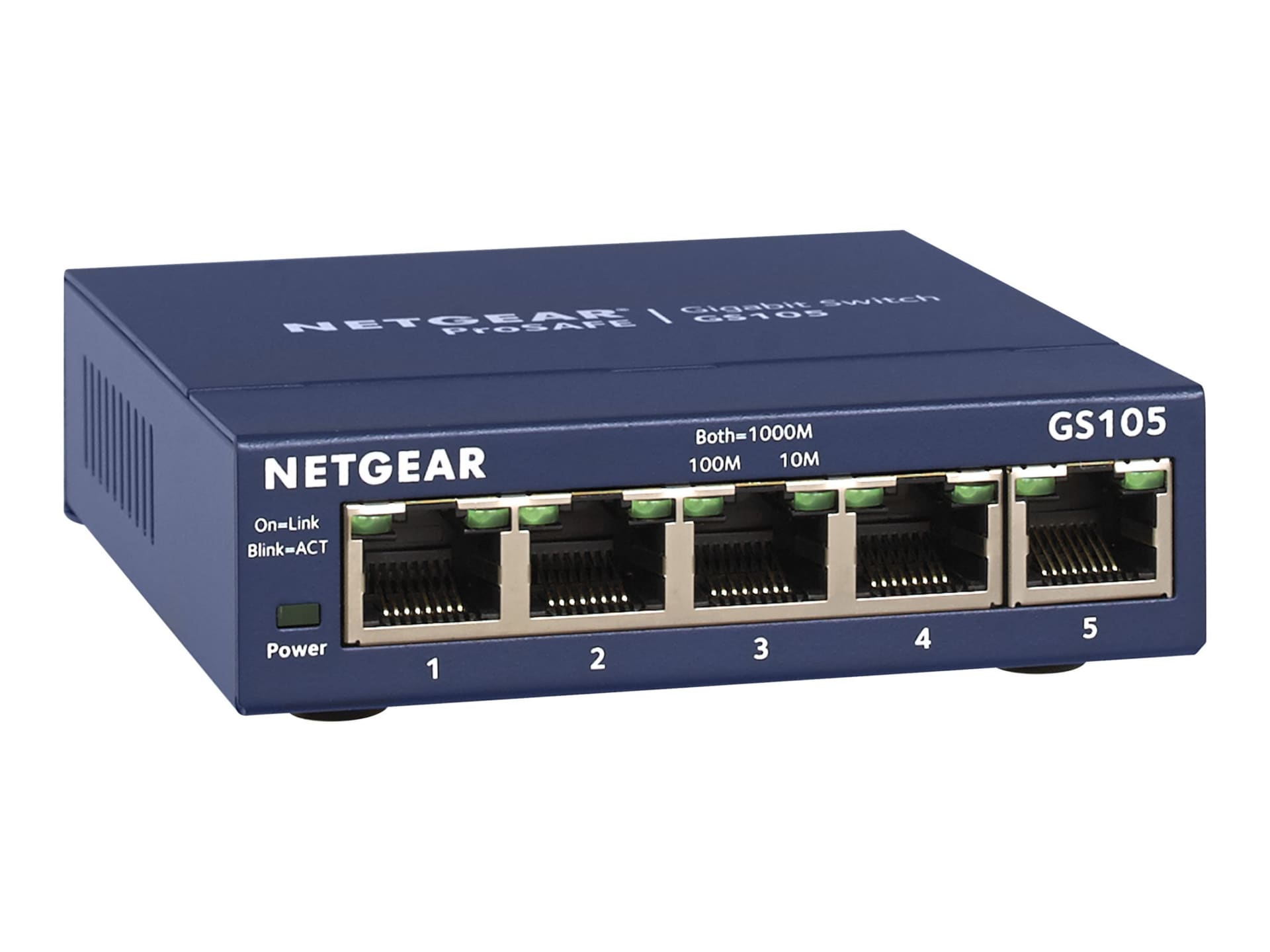 NETGEAR 5-Port Gigabit Ethernet Switch, Plug-and-Play (GS105NA)