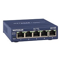NETGEAR 5-Port Gigabit Ethernet Switch, Plug-and-Play (GS105NA)