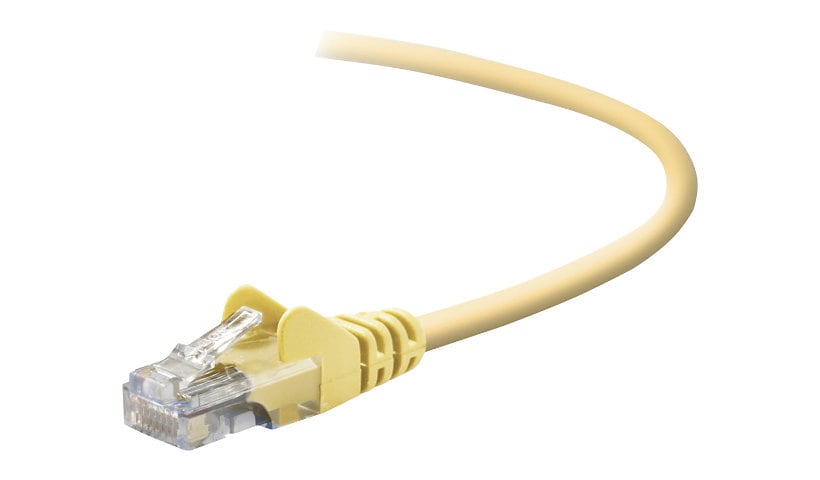 Belkin Cat5e/Cat5 15ft Yellow Snagless Ethernet Patch Cable, PVC, UTP, 24 AWG, RJ45, M/M, 350MHz, 15'