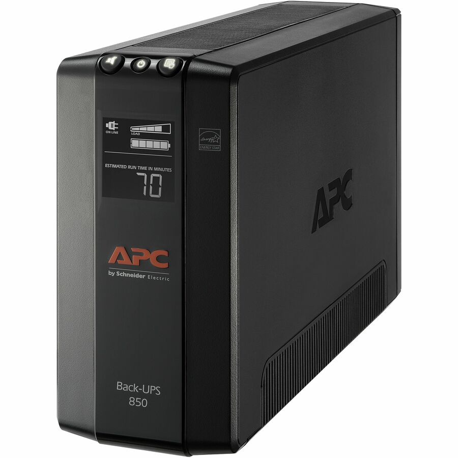 APC Back-UPS 850, Compact Tower, 850VA, 120V, AVR, LCD, 8 NEMA outlets (4 s