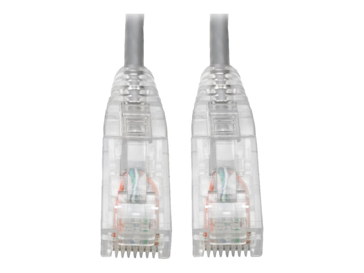 Eaton Tripp Lite Series Cat6 Gigabit Snagless Slim UTP Ethernet Cable (RJ45 M/M), PoE, Gray, 1 ft. (0.31 m) - patch