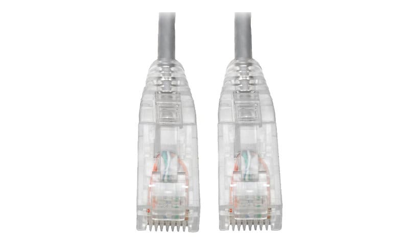 Eaton Tripp Lite Series Cat6 Gigabit Snagless Slim UTP Ethernet Cable (RJ45 M/M), PoE, Gray, 1 ft. (0.31 m) - patch
