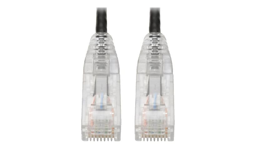 Eaton Tripp Lite Series Cat6 Gigabit Snagless Slim UTP Ethernet Cable (RJ45 M/M), PoE, Black, 2 ft. (0.61 m) - patch