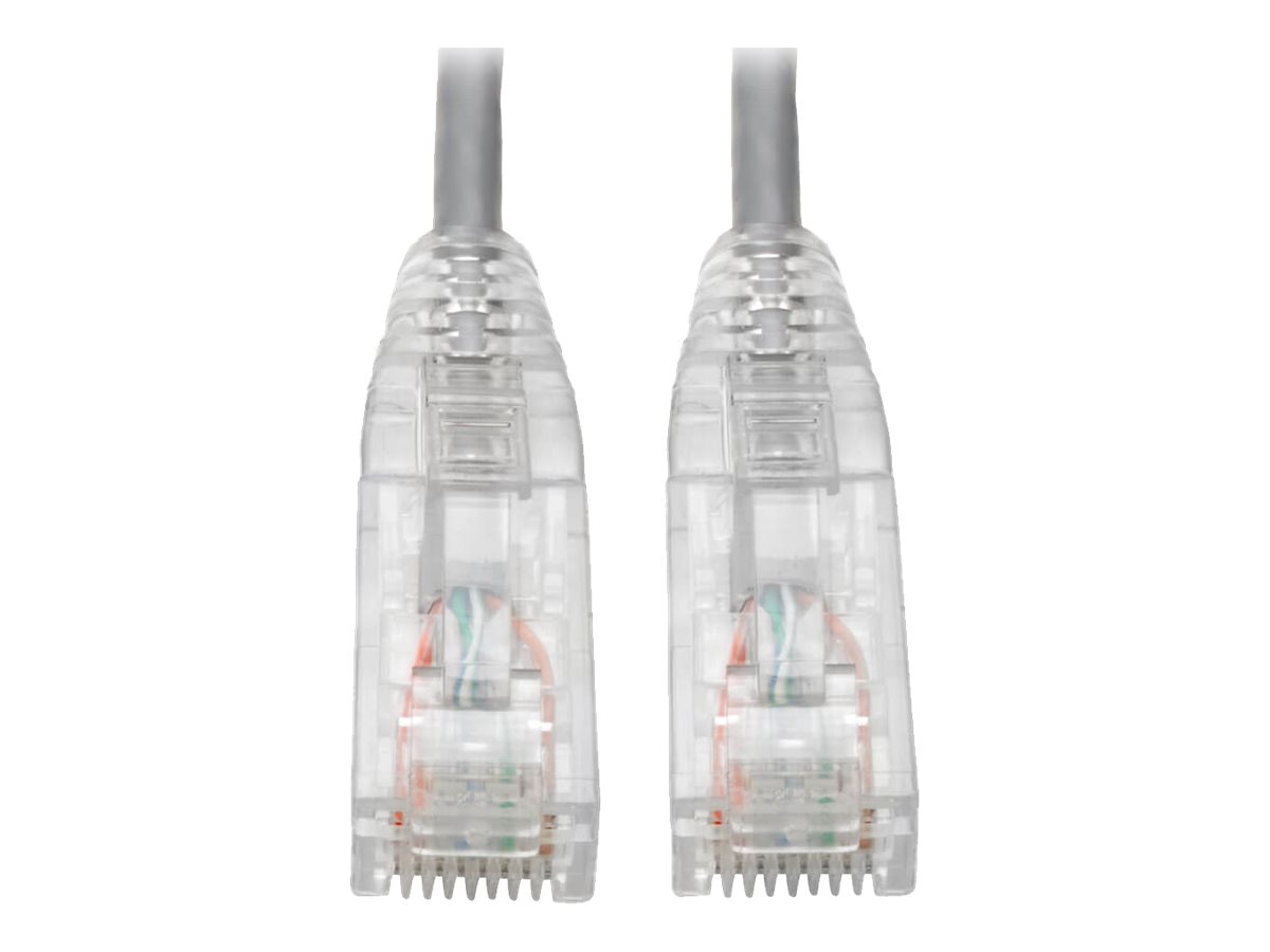 Tripp Lite Cat6 Gigabit Patch Cable Snagless UTP RJ45 Molded Slim Gray 2ft