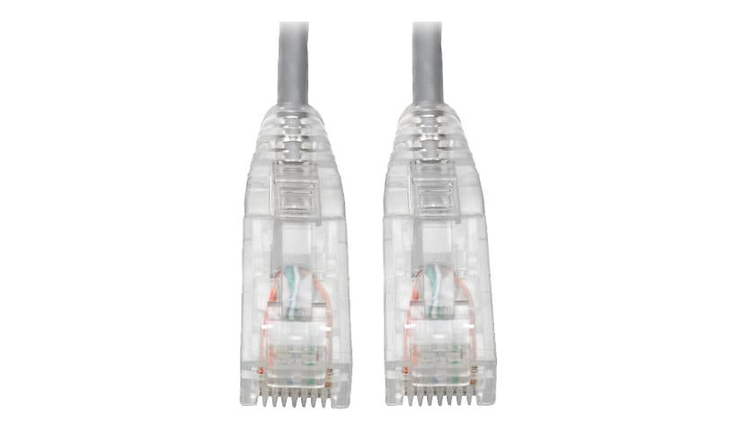 Eaton Tripp Lite Series Cat6 Gigabit Snagless Slim UTP Ethernet Cable (RJ45 M/M), PoE, Gray, 2 ft. (0.61 m) - patch