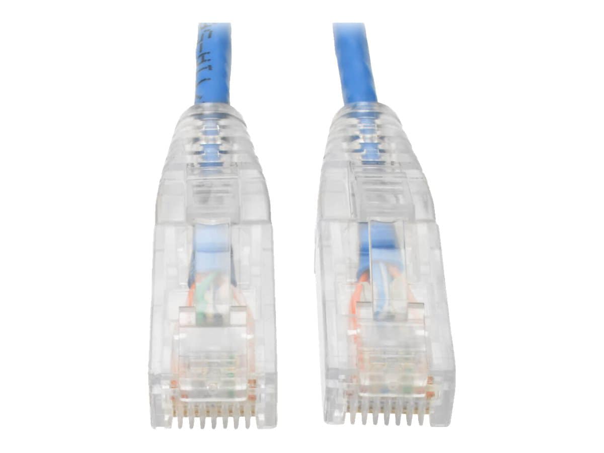 Tripp Lite Cat6 Gigabit Patch Cable Snagless UTP RJ45 Molded Slim Blue 10ft