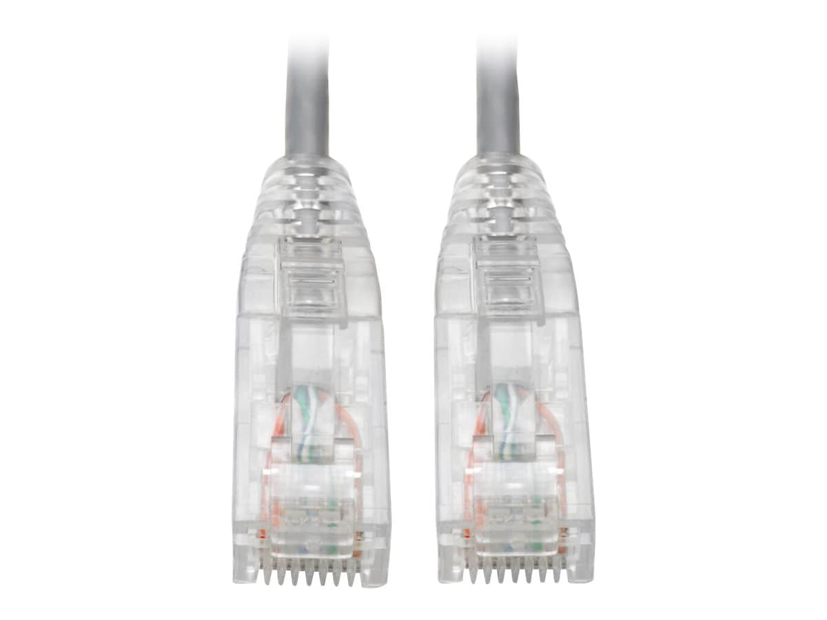 Eaton Tripp Lite Series Cat6 Gigabit Snagless Slim UTP Ethernet Cable (RJ45 M/M), PoE, Gray, 10 ft. (3.05 m) - patch