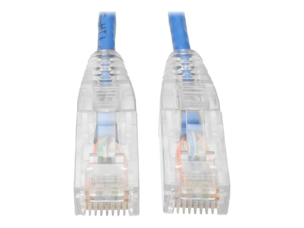 Eaton Tripp Lite Series Cat6 Gigabit Snagless Slim UTP Ethernet Cable (RJ45 M/M), PoE, Blue, 15 ft. (4.57 m) - patch