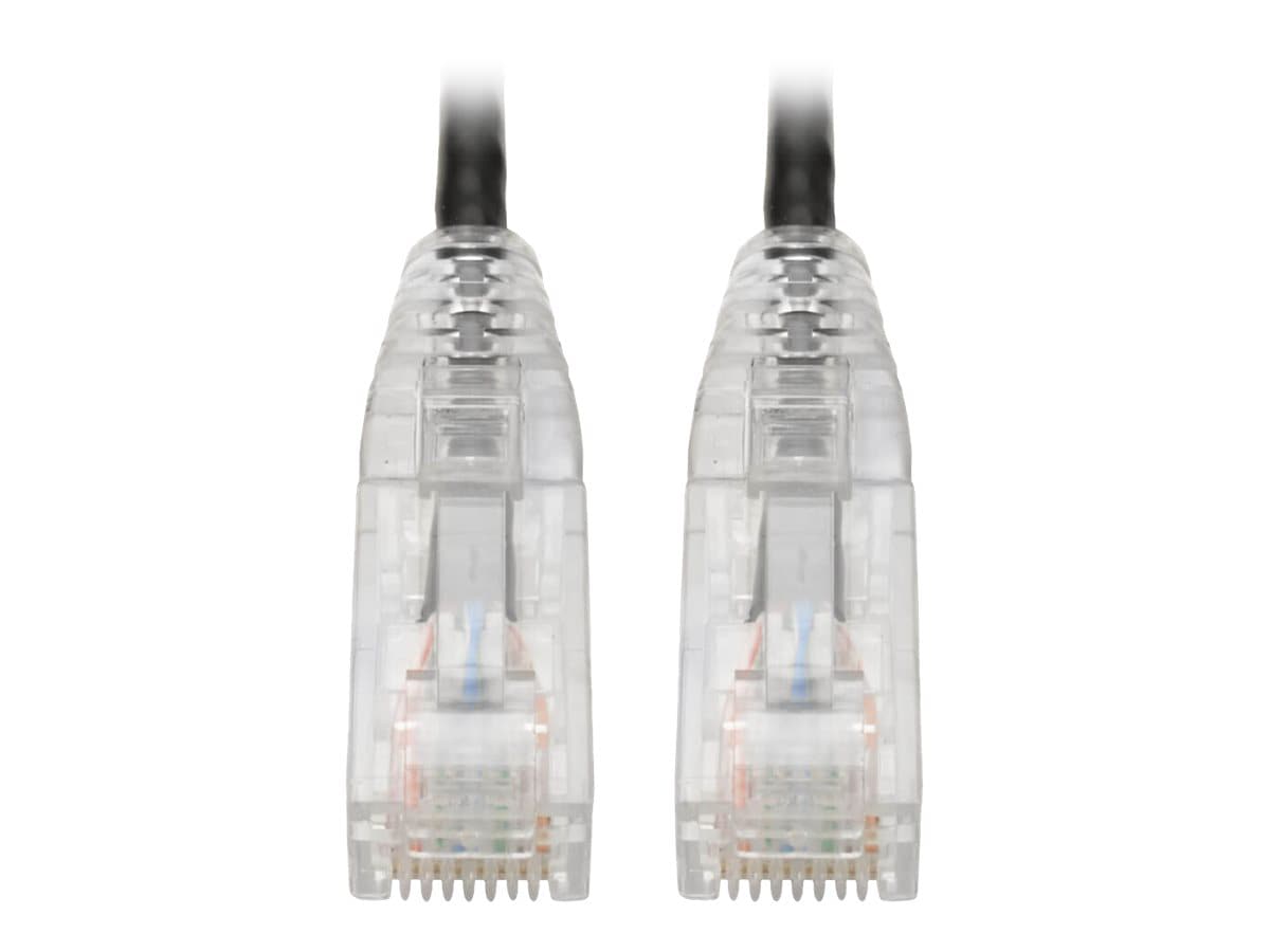 Eaton Tripp Lite Series Cat6 Gigabit Snagless Slim UTP Ethernet Cable (RJ45 M/M), PoE, Black, 6-in. (15.24 cm) - patch