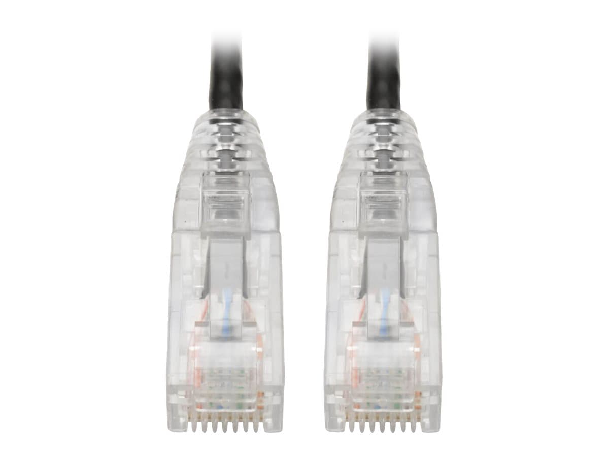 Tripp Lite Cat6 Gigabit Patch Cable Snagless RJ45 Molded Slim Black 6in