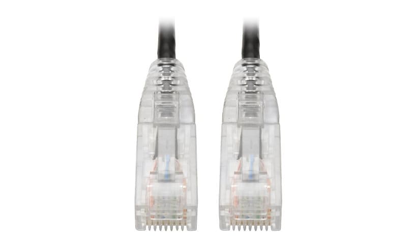 Eaton Tripp Lite Series Cat6 Gigabit Snagless Slim UTP Ethernet Cable (RJ45 M/M), PoE, Black, 6-in. (15.24 cm) - patch