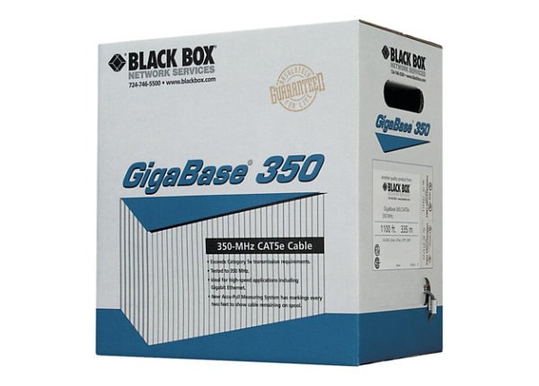 BLACK BOX 1000FT WH CAT5E BULK CAB